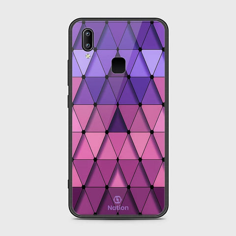 Vivo Y85 Cover - ONation Pyramid Series - HQ Ultra Shine Premium Infinity Glass Soft Silicon Borders Case