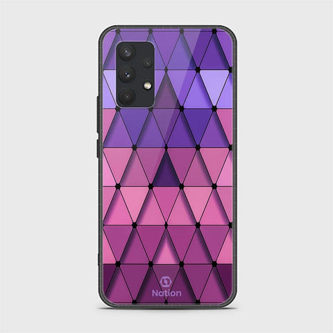 Samsung Galaxy A32 Cover - ONation Pyramid Series - HQ Ultra Shine Premium Infinity Glass Soft Silicon Borders Case