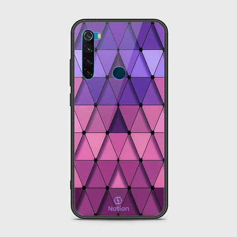 Xiaomi Redmi Note 8 Cover - ONation Pyramid Series - HQ Ultra Shine Premium Infinity Glass Soft Silicon Borders Case