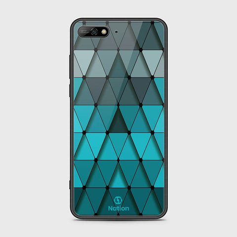 Huawei Y6 Prime 2018 Cover - ONation Pyramid Series - HQ Ultra Shine Premium Infinity Glass Soft Silicon Borders Case