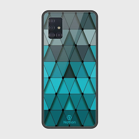 Samsung Galaxy A51 Cover - ONation Pyramid Series - HQ Ultra Shine Premium Infinity Glass Soft Silicon Borders Case