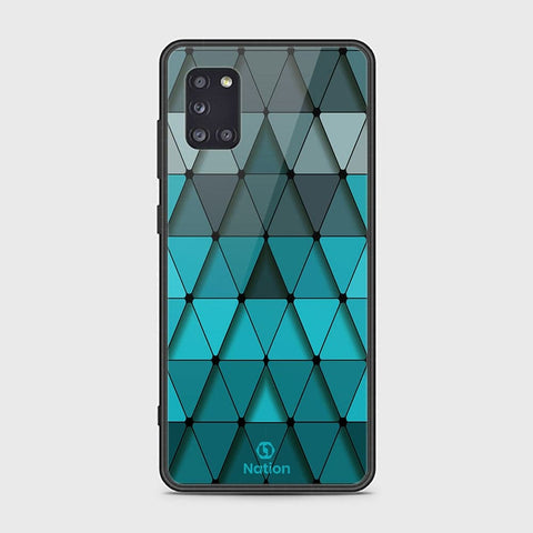 Samsung Galaxy A31 Cover - ONation Pyramid Series - HQ Ultra Shine Premium Infinity Glass Soft Silicon Borders Case