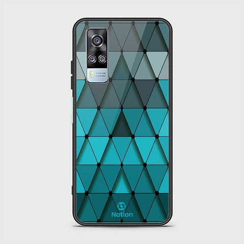 Vivo Y51 (2020 December) Cover - ONation Pyramid Series - HQ Ultra Shine Premium Infinity Glass Soft Silicon Borders Case