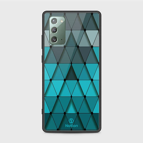 Samsung Galaxy Note 20 Cover - ONation Pyramid Series - HQ Ultra Shine Premium Infinity Glass Soft Silicon Borders Case