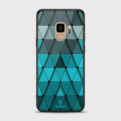 Samsung Galaxy S9 Cover - Onation Pyramid Series - HQ Ultra Shine Premium Infinity Glass Soft Silicon Borders Case