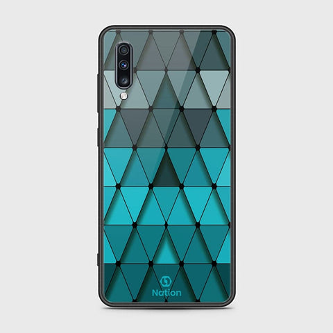 Samsung Galaxy A70s Cover - Onation Pyramid Series - HQ Ultra Shine Premium Infinity Glass Soft Silicon Borders Case