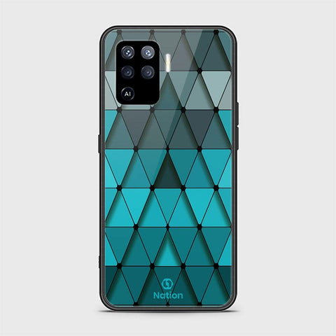 Oppo A94 Cover - Onation Pyramid Series - HQ Ultra Shine Premium Infinity Glass Soft Silicon Borders Case