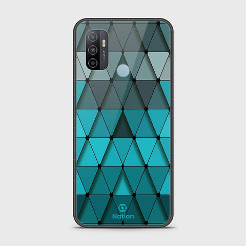 Oppo A53 Cover - Onation Pyramid Series - HQ Ultra Shine Premium Infinity Glass Soft Silicon Borders Case