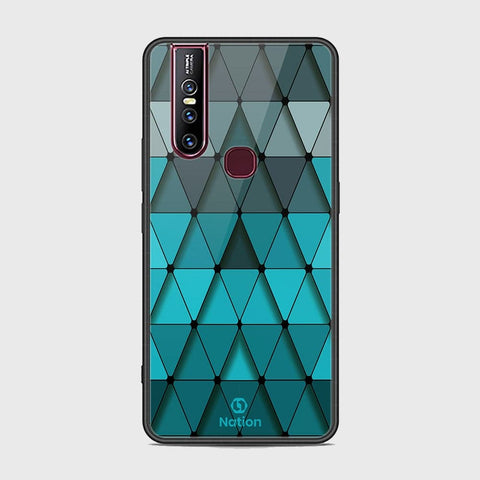 Vivo V15 Cover - Onation Pyramid Series - HQ Ultra Shine Premium Infinity Glass Soft Silicon Borders Case