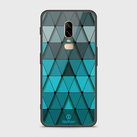 OnePlus 6 Cover- Onation Pyramid Series - HQ Ultra Shine Premium Infinity Glass Soft Silicon Borders Case