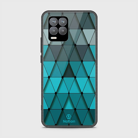 Realme 8 Cover - ONation Pyramid Series - HQ Ultra Shine Premium Infinity Glass Soft Silicon Borders Case