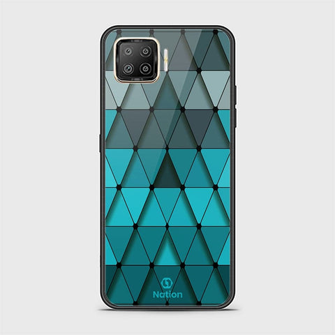 Oppo A73 Cover - ONation Pyramid Series - HQ Ultra Shine Premium Infinity Glass Soft Silicon Borders Case