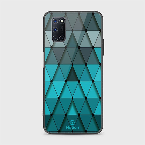 Oppo A52 Cover - ONation Pyramid Series - HQ Ultra Shine Premium Infinity Glass Soft Silicon Borders Case