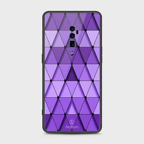 Oppo Reno 10x Zoom Cover - ONation Pyramid Series - HQ Ultra Shine Premium Infinity Glass Soft Silicon Borders Case