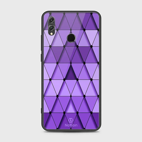 Huawei Honor 8X Cover - ONation Pyramid Series - HQ Ultra Shine Premium Infinity Glass Soft Silicon Borders Case