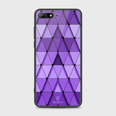 Huawei Y6 Prime 2018 Cover - ONation Pyramid Series - HQ Ultra Shine Premium Infinity Glass Soft Silicon Borders Case