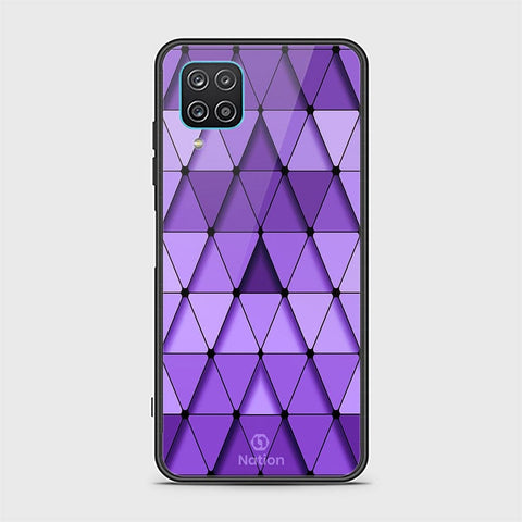 Samsung Galaxy A12 Nacho Cover - ONation Pyramid Series - HQ Ultra Shine Premium Infinity Glass Soft Silicon Borders Case