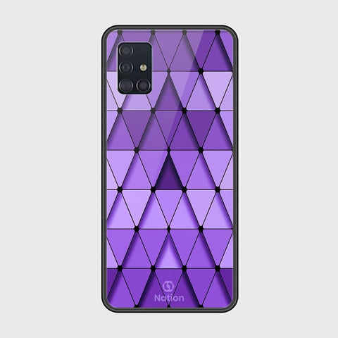 Samsung Galaxy A51 Cover - ONation Pyramid Series - HQ Ultra Shine Premium Infinity Glass Soft Silicon Borders Case