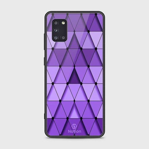 Samsung Galaxy A31 Cover - ONation Pyramid Series - HQ Ultra Shine Premium Infinity Glass Soft Silicon Borders Case