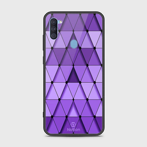 Samsung Galaxy A11 Cover - ONation Pyramid Series - HQ Ultra Shine Premium Infinity Glass Soft Silicon Borders Case