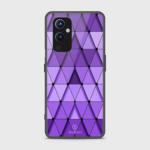 OnePlus 9 Cover - ONation Pyramid Series - HQ Ultra Shine Premium Infinity Glass Soft Silicon Borders Case