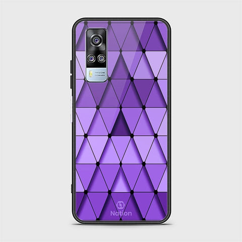 Vivo Y51a Cover - ONation Pyramid Series - HQ Ultra Shine Premium Infinity Glass Soft Silicon Borders Case