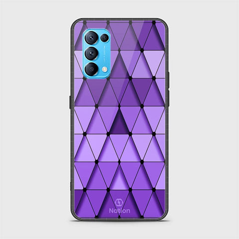 Oppo Find X3 Lite Cover - ONation Pyramid Series - HQ Ultra Shine Premium Infinity Glass Soft Silicon Borders Case