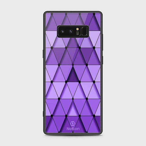 Samsung Galaxy Note 8 Cover - Onation Pyramid Series - HQ Ultra Shine Premium Infinity Glass Soft Silicon Borders Case