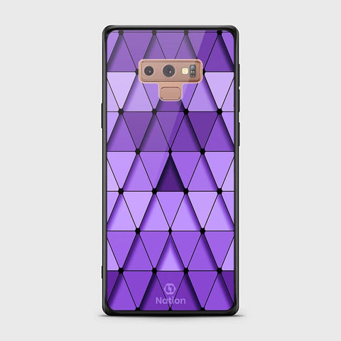 Samsung Galaxy Note 9 Cover - Onation Pyramid Series - HQ Ultra Shine Premium Infinity Glass Soft Silicon Borders Case