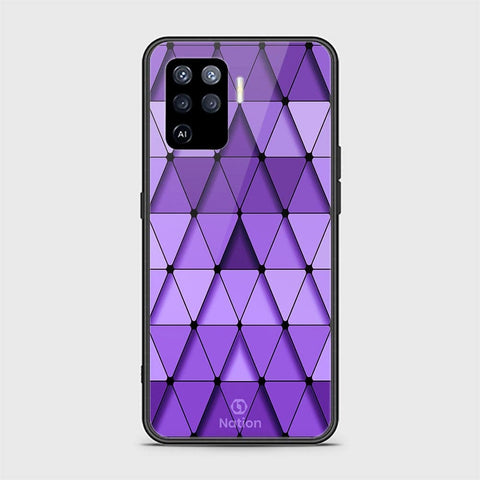 Oppo A94 Cover - Onation Pyramid Series - HQ Ultra Shine Premium Infinity Glass Soft Silicon Borders Case