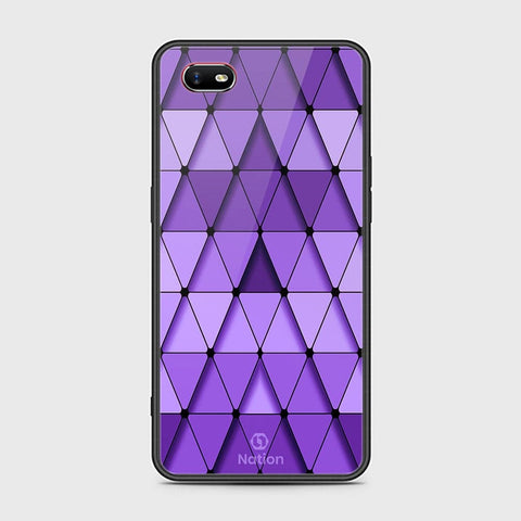 Oppo A1k Cover - Onation Pyramid Series - HQ Ultra Shine Premium Infinity Glass Soft Silicon Borders Case