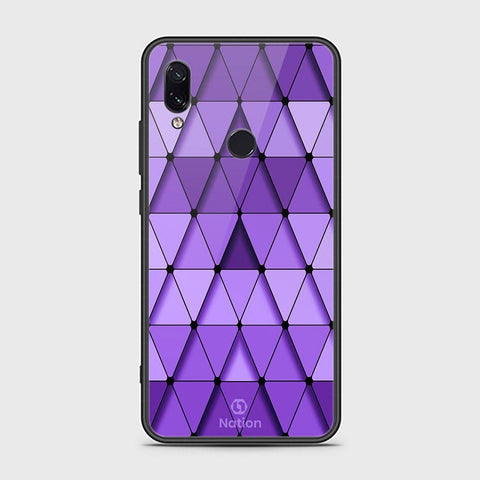 Xiaomi Redmi Note 7 Cover - Onation Pyramid Series - HQ Ultra Shine Premium Infinity Glass Soft Silicon Borders Case