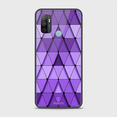 Oppo A53 Cover - Onation Pyramid Series - HQ Ultra Shine Premium Infinity Glass Soft Silicon Borders Case