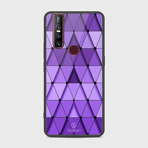 Vivo V15 Cover - Onation Pyramid Series - HQ Ultra Shine Premium Infinity Glass Soft Silicon Borders Case