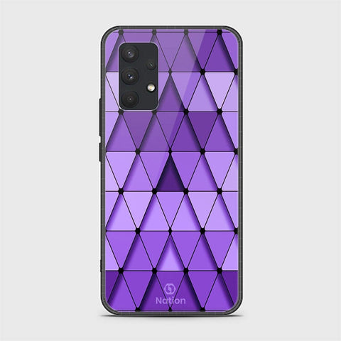 Samsung Galaxy A32 Cover - ONation Pyramid Series - HQ Ultra Shine Premium Infinity Glass Soft Silicon Borders Case