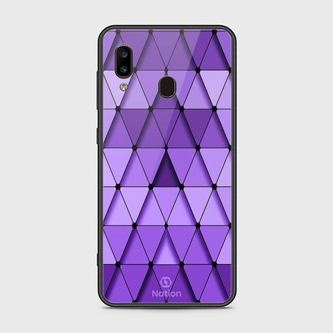 Samsung Galaxy A30 Cover - ONation Pyramid Series - HQ Ultra Shine Premium Infinity Glass Soft Silicon Borders Case