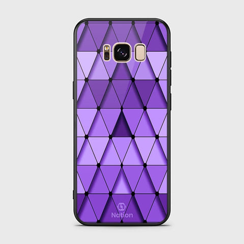 Samsung Galaxy S8 Plus Cover - ONation Pyramid Series - HQ Ultra Shine Premium Infinity Glass Soft Silicon Borders Case