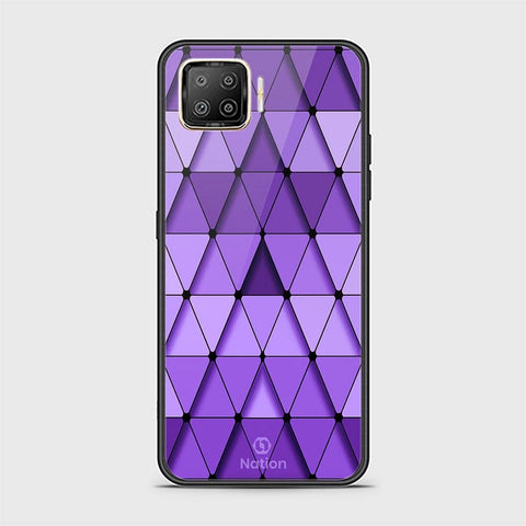 Oppo F17 Cover - ONation Pyramid Series - HQ Ultra Shine Premium Infinity Glass Soft Silicon Borders Case