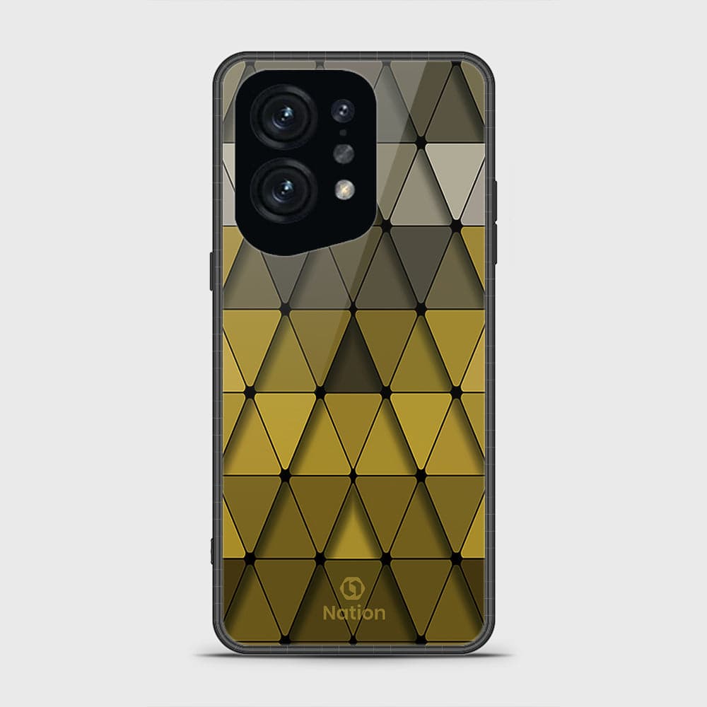 Oppo Find X5 Cover - Onation Pyramid Series - HQ Ultra Shine Premium Infinity Glass Soft Silicon Borders Case