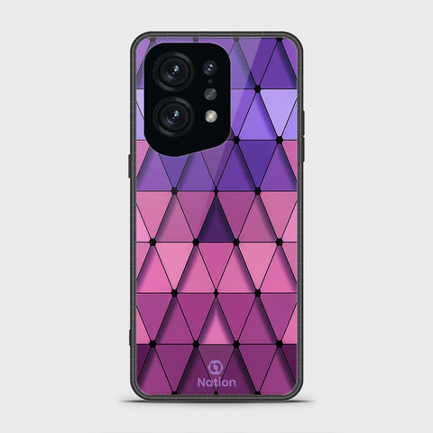 Oppo Find X5 Cover - Onation Pyramid Series - HQ Ultra Shine Premium Infinity Glass Soft Silicon Borders Case