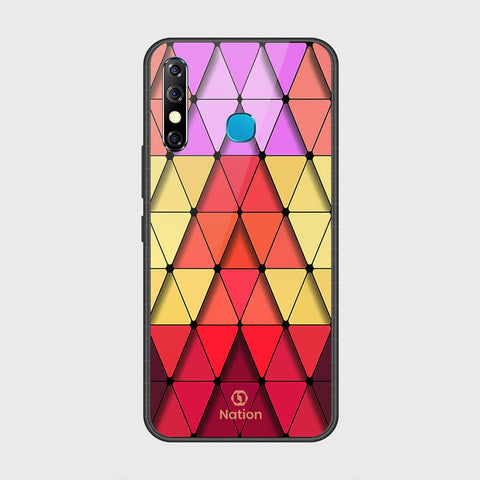 Infinix Hot 8Cover- Onation Pyramid Series - HQ Ultra Shine Premium Infinity Glass Soft Silicon Borders Case