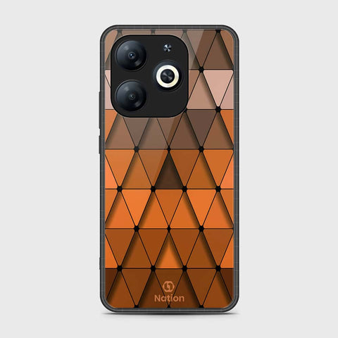 Infinix Smart 8 Cover- Onation Pyramid Series - HQ Ultra Shine Premium Infinity Glass Soft Silicon Borders Case