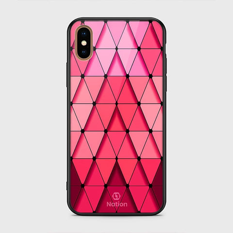 iPhone X Cover- Onation Pyramid Series - HQ Ultra Shine Premium Infinity Glass Soft Silicon Borders Case