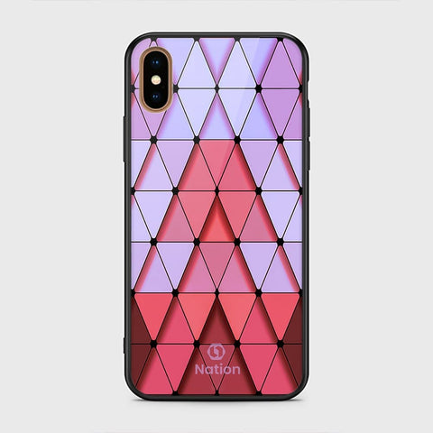 iPhone X Cover- Onation Pyramid Series - HQ Ultra Shine Premium Infinity Glass Soft Silicon Borders Case