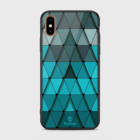 iPhone X Cover- Onation Pyramid Series - HQ Ultra Shine Premium Infinity Glass Soft Silicon Borders Case