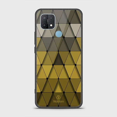 Oppo A15s Cover- Onation Pyramid Series - HQ Ultra Shine Premium Infinity Glass Soft Silicon Borders Case