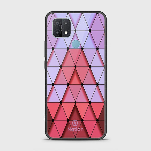 Oppo A15 Cover- Onation Pyramid Series - HQ Ultra Shine Premium Infinity Glass Soft Silicon Borders Case