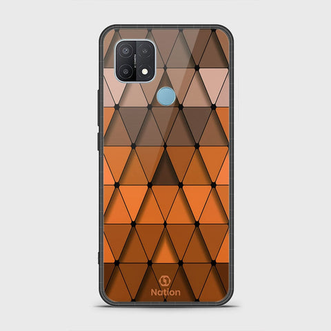 Oppo A15s Cover- Onation Pyramid Series - HQ Ultra Shine Premium Infinity Glass Soft Silicon Borders Case