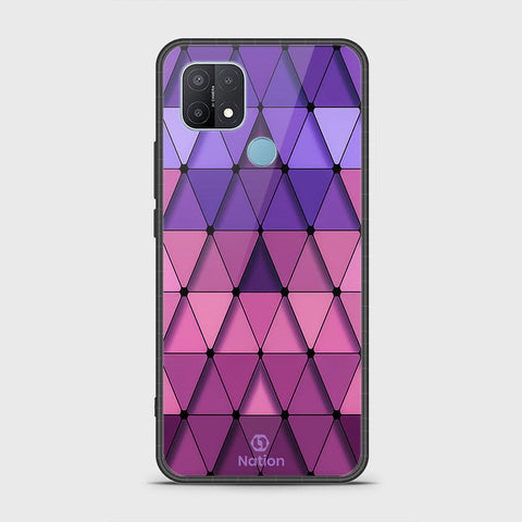 Oppo A15 Cover- Onation Pyramid Series - HQ Ultra Shine Premium Infinity Glass Soft Silicon Borders Case