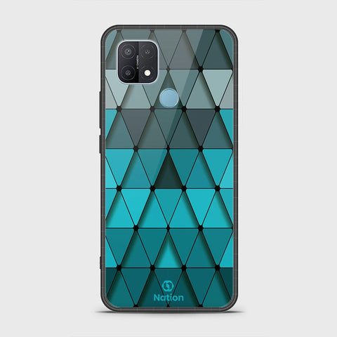 Oppo A15s Cover- Onation Pyramid Series - HQ Ultra Shine Premium Infinity Glass Soft Silicon Borders Case